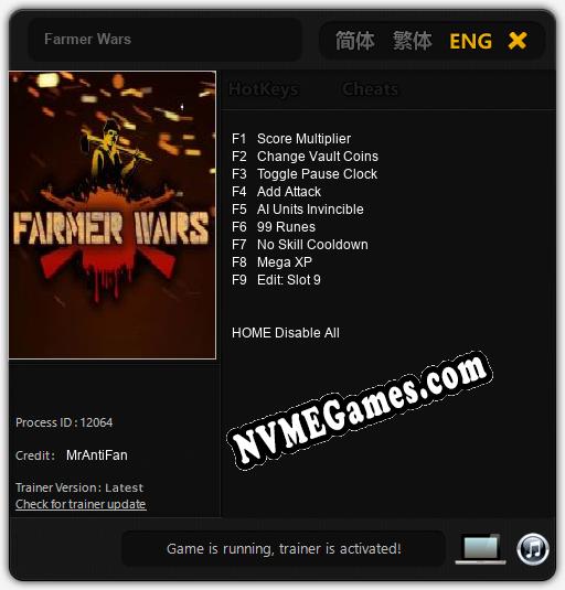 Farmer Wars: Trainer +9 [v1.7]