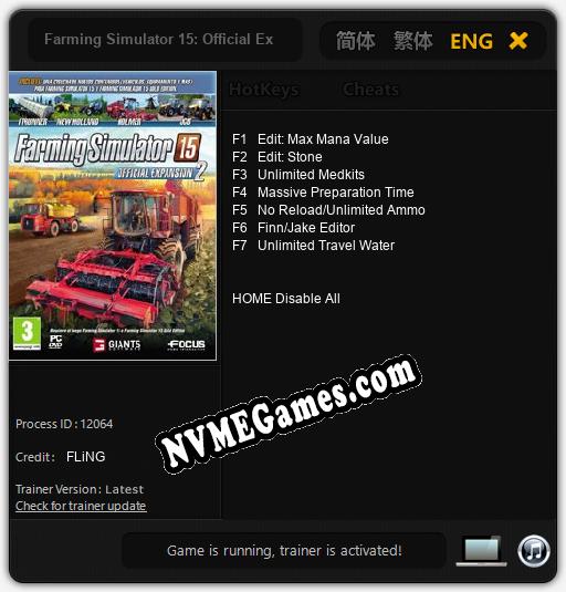 Farming Simulator 15: Official Expansion 2: Cheats, Trainer +7 [FLiNG]