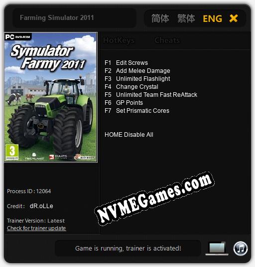 Farming Simulator 2011: Trainer +7 [v1.2]