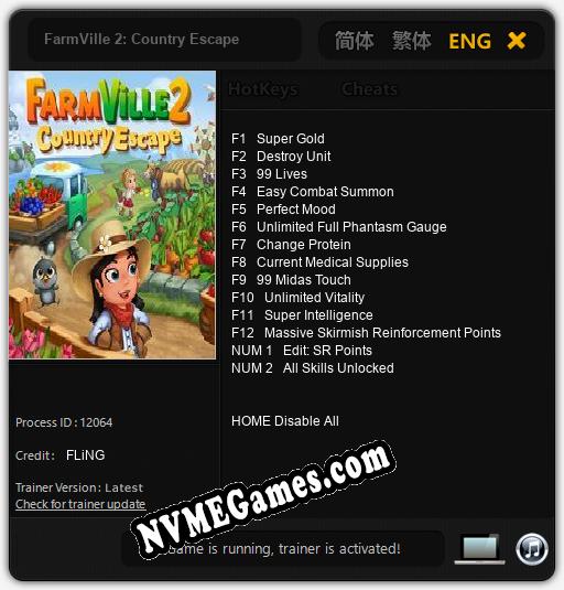 FarmVille 2: Country Escape: Cheats, Trainer +14 [FLiNG]