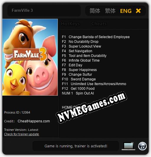 FarmVille 3: Trainer +13 [v1.8]