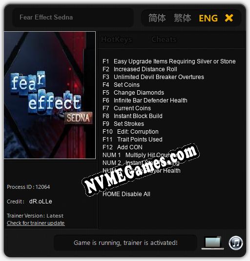 Fear Effect Sedna: Cheats, Trainer +15 [dR.oLLe]