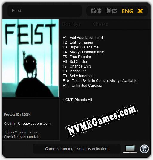 Feist: Treinador (V1.0.34)