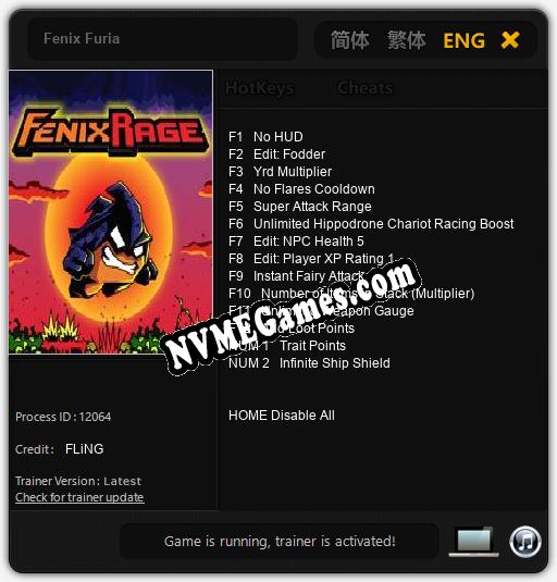 Fenix Furia: Treinador (V1.0.39)