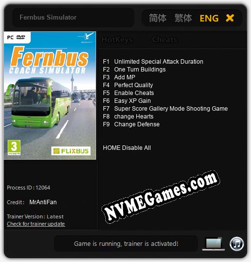 Fernbus Simulator: Cheats, Trainer +9 [MrAntiFan]