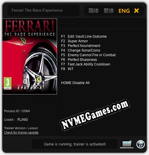 Ferrari The Race Experience: Treinador (V1.0.99)