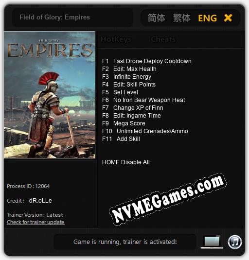 Field of Glory: Empires: Cheats, Trainer +11 [dR.oLLe]