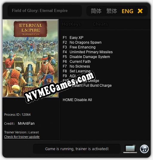 Treinador liberado para Field of Glory: Eternal Empire [v1.0.1]