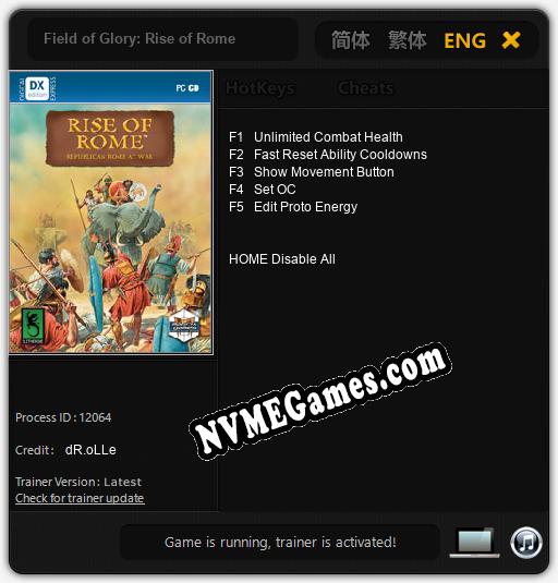 Field of Glory: Rise of Rome: Cheats, Trainer +5 [dR.oLLe]