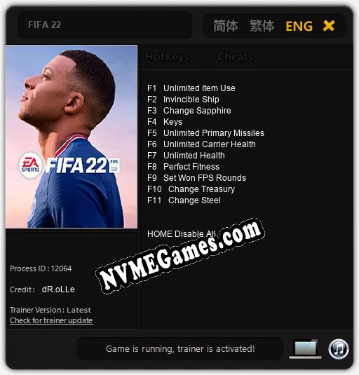 FIFA 22: Trainer +11 [v1.7]