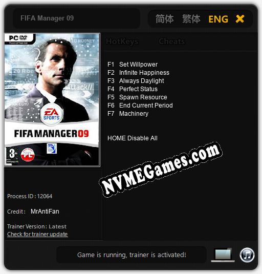 Treinador liberado para FIFA Manager 09 [v1.0.7]