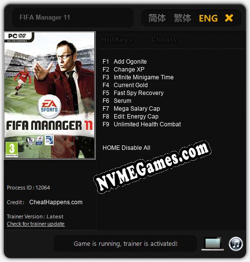 FIFA Manager 11: Trainer +9 [v1.9]