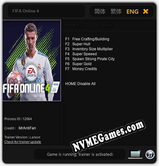 Treinador liberado para FIFA Online 4 [v1.0.1]