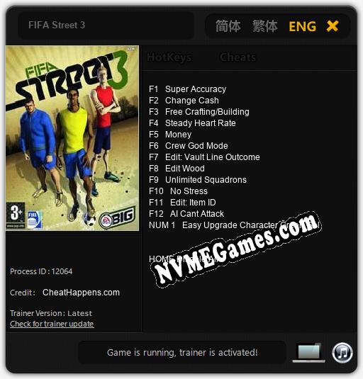 FIFA Street 3: Trainer +13 [v1.8]