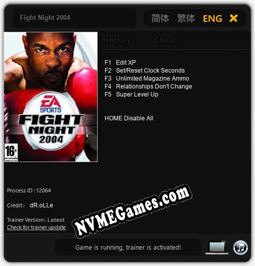 Fight Night 2004: Treinador (V1.0.86)