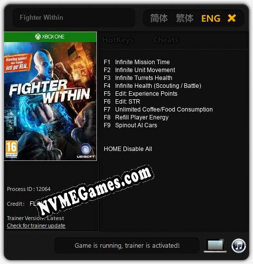 Fighter Within: Cheats, Trainer +9 [FLiNG]