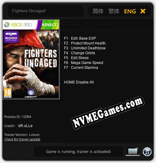 Fighters Uncaged: Cheats, Trainer +7 [dR.oLLe]