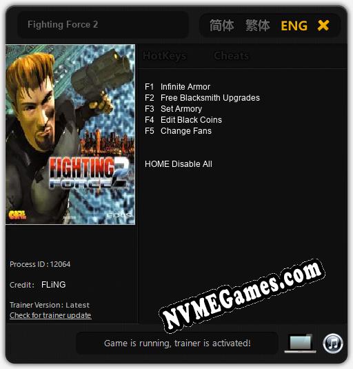 Fighting Force 2: Cheats, Trainer +5 [FLiNG]