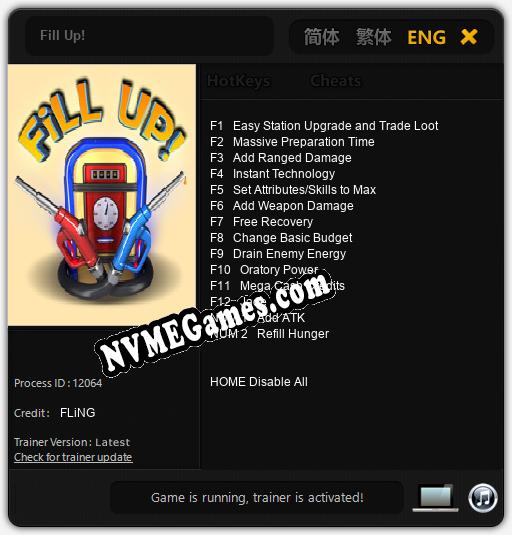 Fill Up!: Treinador (V1.0.92)