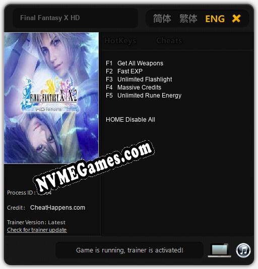 Final Fantasy X HD: Treinador (V1.0.19)