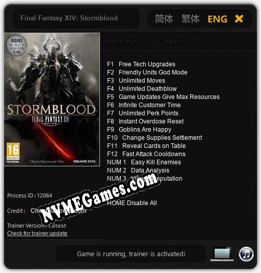 Final Fantasy XIV: Stormblood: Cheats, Trainer +15 [CheatHappens.com]