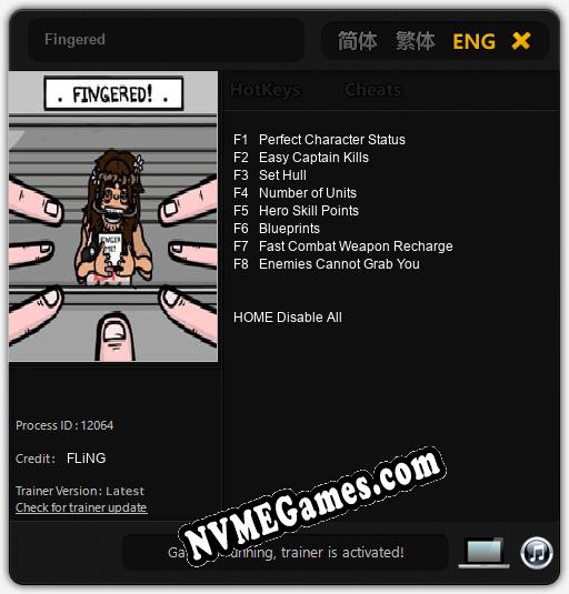 Fingered: Cheats, Trainer +8 [FLiNG]