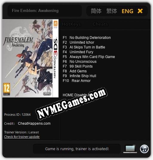 Fire Emblem: Awakening: Treinador (V1.0.51)