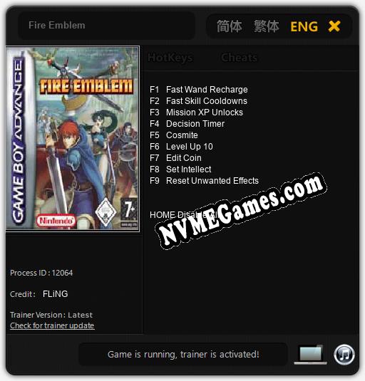 Fire Emblem: Trainer +9 [v1.9]