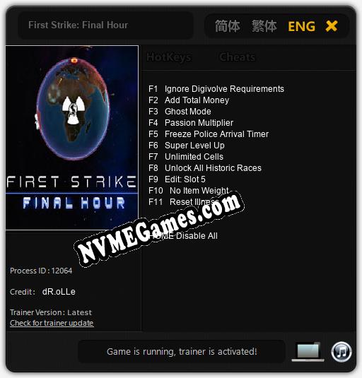 First Strike: Final Hour: Cheats, Trainer +11 [dR.oLLe]