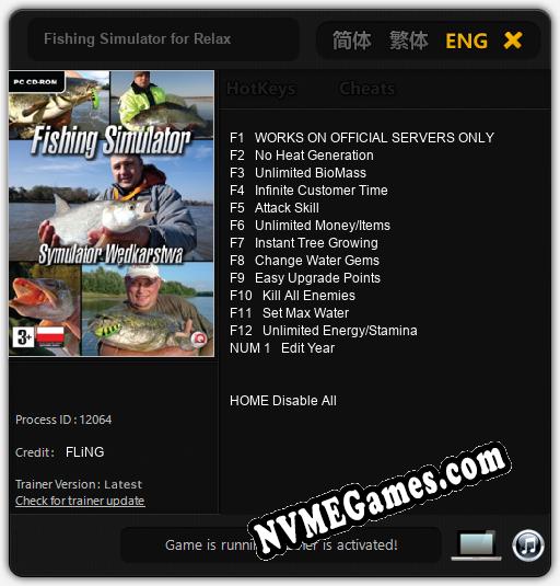 Fishing Simulator for Relax: Cheats, Trainer +13 [FLiNG]