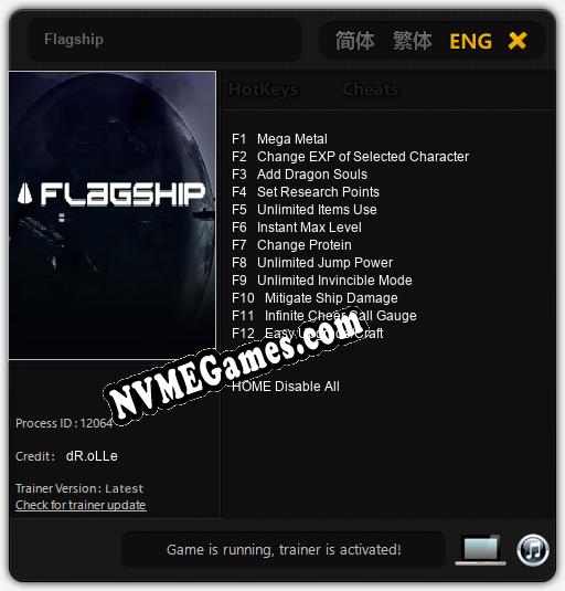 Flagship: Cheats, Trainer +12 [dR.oLLe]