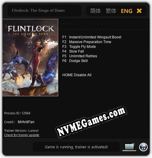 Flintlock: The Siege of Dawn: Trainer +6 [v1.7]