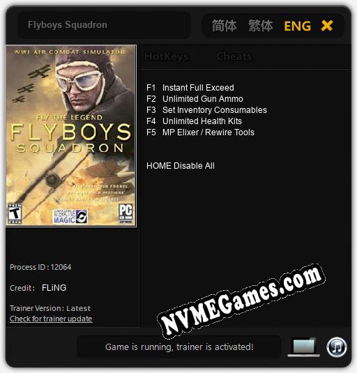 Flyboys Squadron: Trainer +5 [v1.1]