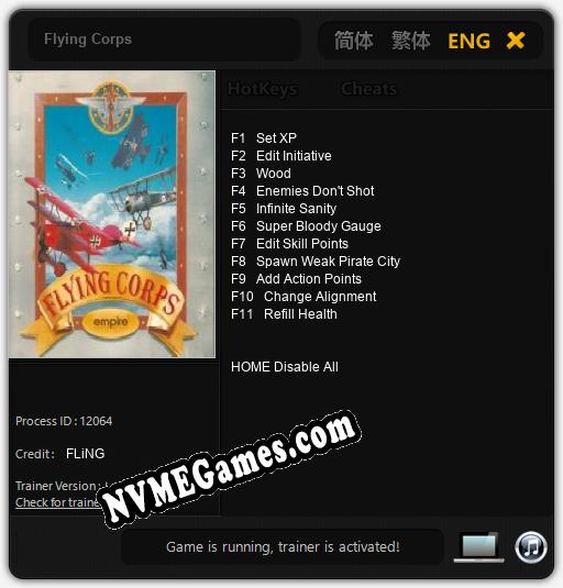 Flying Corps: Treinador (V1.0.53)