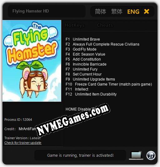 Flying Hamster HD: Treinador (V1.0.14)