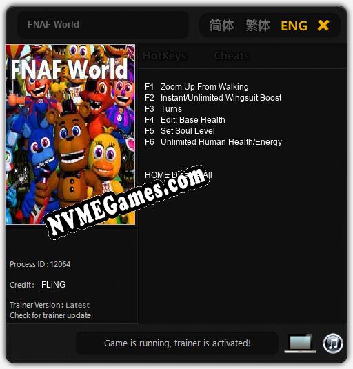 FNAF World: Treinador (V1.0.36)