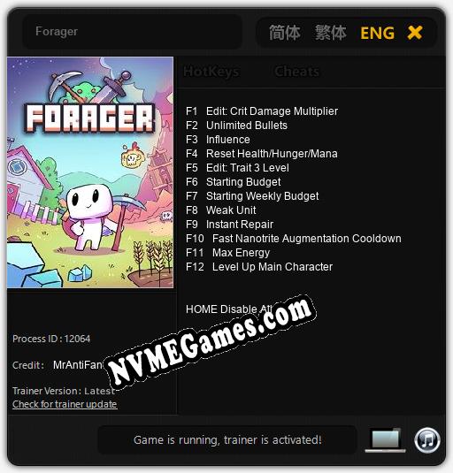 Forager: Treinador (V1.0.34)