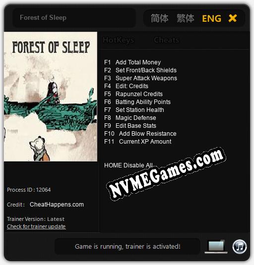 Forest of Sleep: Treinador (V1.0.84)