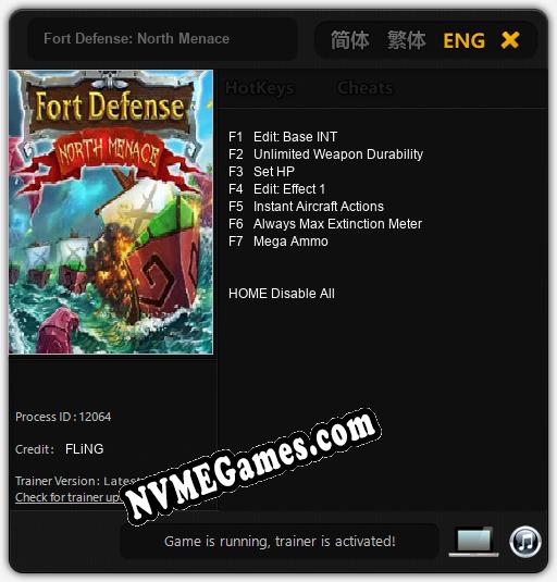 Fort Defense: North Menace: Treinador (V1.0.92)