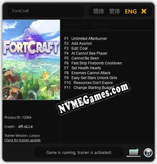 FortCraft: Trainer +11 [v1.7]