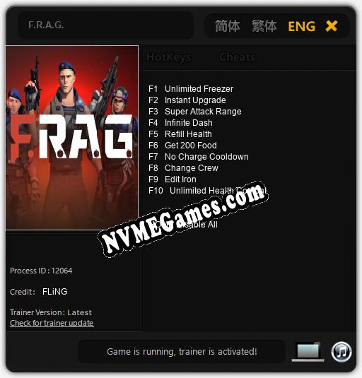 F.R.A.G.: Trainer +10 [v1.3]