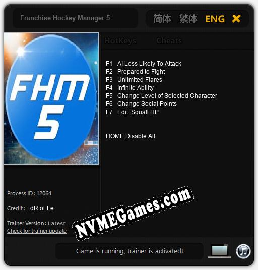 Franchise Hockey Manager 5: Cheats, Trainer +7 [dR.oLLe]