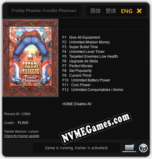 Freddy Pharkas: Frontier Pharmacist: Trainer +12 [v1.8]