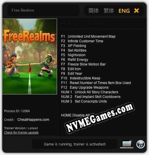 Free Realms: Trainer +15 [v1.4]