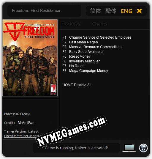 Freedom: First Resistance: Treinador (V1.0.16)