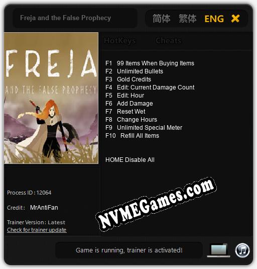 Freja and the False Prophecy: Cheats, Trainer +10 [MrAntiFan]