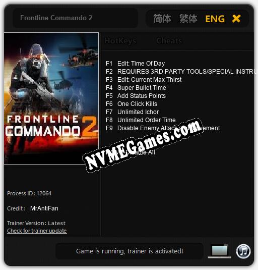 Frontline Commando 2: Cheats, Trainer +9 [MrAntiFan]