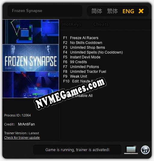 Treinador liberado para Frozen Synapse [v1.0.7]