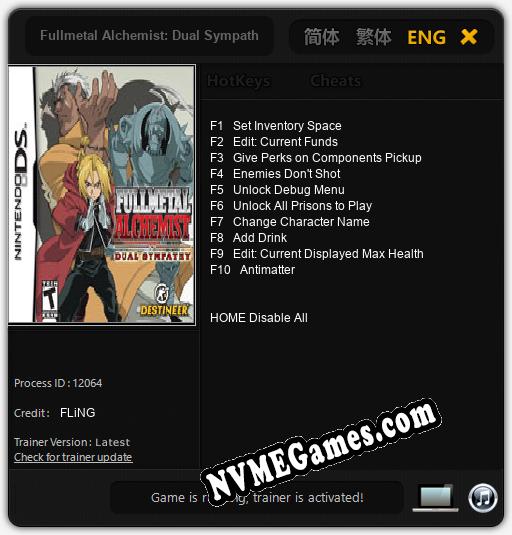 Fullmetal Alchemist: Dual Sympathy: Treinador (V1.0.4)