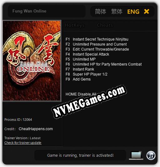 Fung Wan Online: Treinador (V1.0.37)